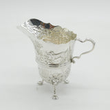 Sterling Silver Farmyard Animal Pattern Cream Jug Vintage 1971 Birmingham