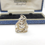 Sterling Silver Hidden Bottom Buddha Locket Pendant Vintage 1978 London