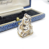 Sterling Silver Hidden Bottom Buddha Locket Pendant Vintage 1978 London