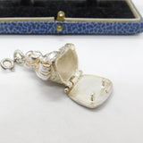 Sterling Silver Hidden Bottom Buddha Locket Pendant Vintage 1978 London
