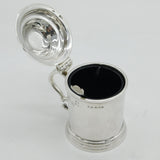 Irish Sterling Silver & Connemara Marble Mustard Pot Vintage 1967 Dublin