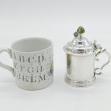 Irish Sterling Silver & Connemara Marble Mustard Pot Vintage 1967 Dublin