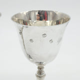 Elizabeth II Sterling Silver Wine Goblet or Chalice Pair Vintage 1975 Sheffield