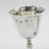 Elizabeth II Sterling Silver Wine Goblet or Chalice Pair Vintage 1975 Sheffield
