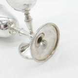 Elizabeth II Sterling Silver Wine Goblet or Chalice Pair Vintage 1975 Sheffield
