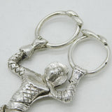 George IV Sterling Silver Harlequin Monkey Novelty Sugar Nips Antique c1830