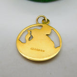 Charles Horner Ltd. 9ct Yellow Gold St Christopher Pendant Vintage 1968