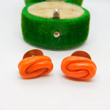 George III Pair of 15ct Rose Gold & Red Coral Floral Dress Studs Antique c1820