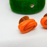 George III Pair of 15ct Rose Gold & Red Coral Floral Dress Studs Antique c1820