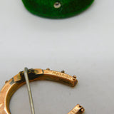 Victorian 9ct -Bi-Colour Gold Good Luck Horseshoe Brooch Antique 1890 Birmingham
