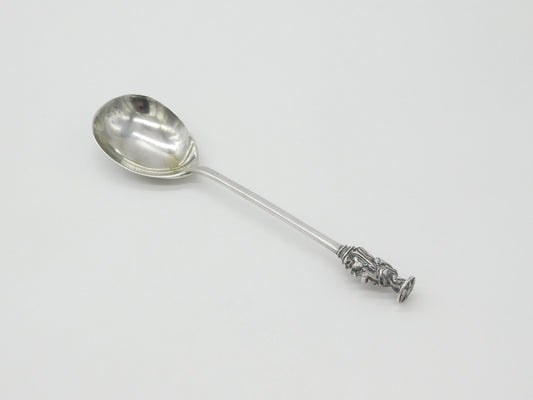 Victorian Sterling Silver Seal Top Eagle Apostle Spoon Antique 1895 London