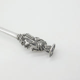 Victorian Sterling Silver Seal Top Eagle Apostle Spoon Antique 1895 London