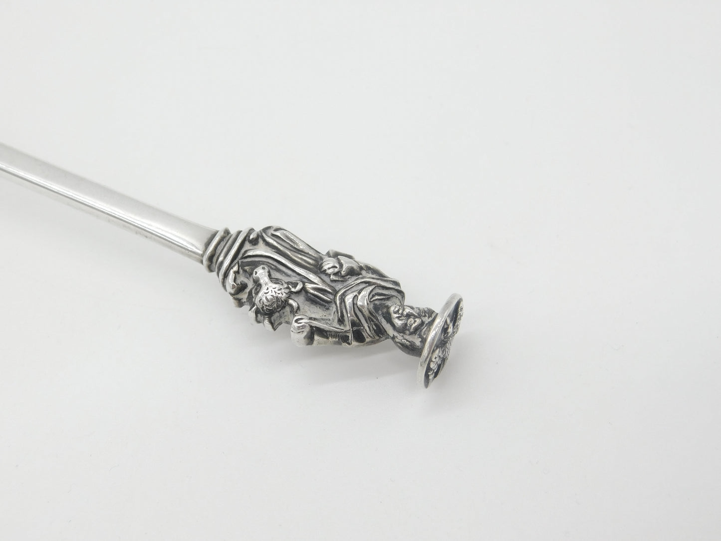 Victorian Sterling Silver Seal Top Eagle Apostle Spoon Antique 1895 London