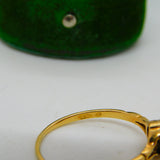 Victorian 18ct Yellow Gold Old Cut Diamond Daisy Floral Ring Antique c1890
