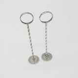 Pair of Victorian Sterling Silver Ice Crushers Antique 1846 Sheffield Floral Motif