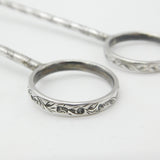 Pair of Victorian Sterling Silver Ice Crushers Antique 1846 Sheffield Floral Motif