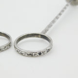 Pair of Victorian Sterling Silver Ice Crushers Antique 1846 Sheffield Floral Motif