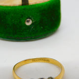 Victorian 18ct Yellow Gold & 0.2ct Diamond Three Stone Dress Ring Antique c1890