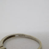 9ct White Gold, Citrine & Spinel Dress Ring Vintage 2006 Birmingham