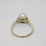 Victorian 9ct Gold, Pearl & Diamond Set Cocktail Ring Antique c1930 Art Deco