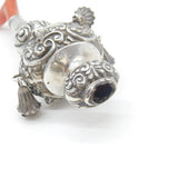 Victorian Sterling Silver & Natural Coral Baby Rattle & Teether Antique 1900