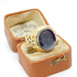 9ct Yellow Gold Haematite Centurion Signet Ring Vintage 1969 London