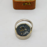 Georgian Sterling Silver Carved Basalt Intaglio Aphrodite Seal Ring c1820 Antique