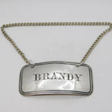 Victorian Sterling Silver Brandy Decanter Label Antique 1871 George Unite
