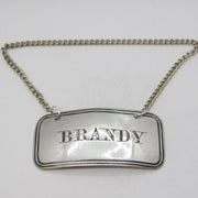 Victorian Sterling Silver Brandy Decanter Label Antique 1871 George Unite