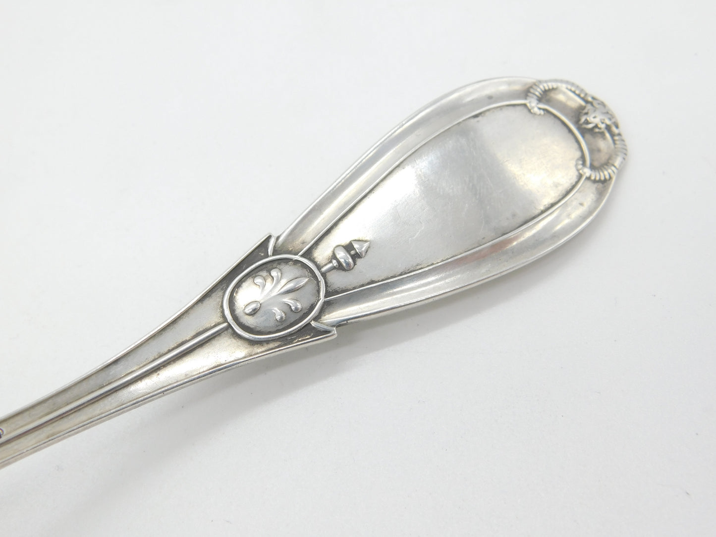 American Sterling Silver Caster Spoon with Ram Detail Antique c1900 Art Nouveau