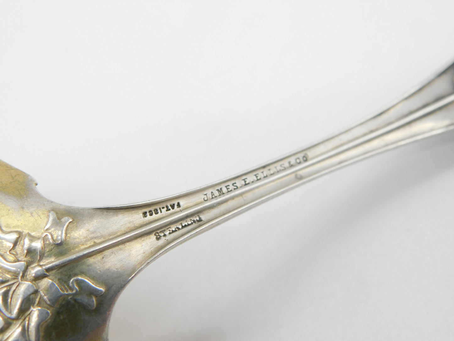 American Sterling Silver Caster Spoon with Ram Detail Antique c1900 Art Nouveau