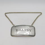 Victorian Sterling Silver Brandy Decanter Label Antique 1871 George Unite