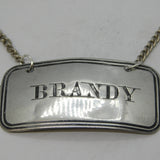 Victorian Sterling Silver Brandy Decanter Label Antique 1871 George Unite