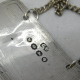 Victorian Sterling Silver Brandy Decanter Label Antique 1871 George Unite