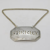 Early Victorian Sterling Silver Sherry Decanter Label Antique 1838 London