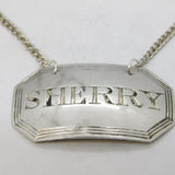 Early Victorian Sterling Silver Sherry Decanter Label Antique 1838 London