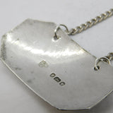 Early Victorian Sterling Silver Sherry Decanter Label Antique 1838 London