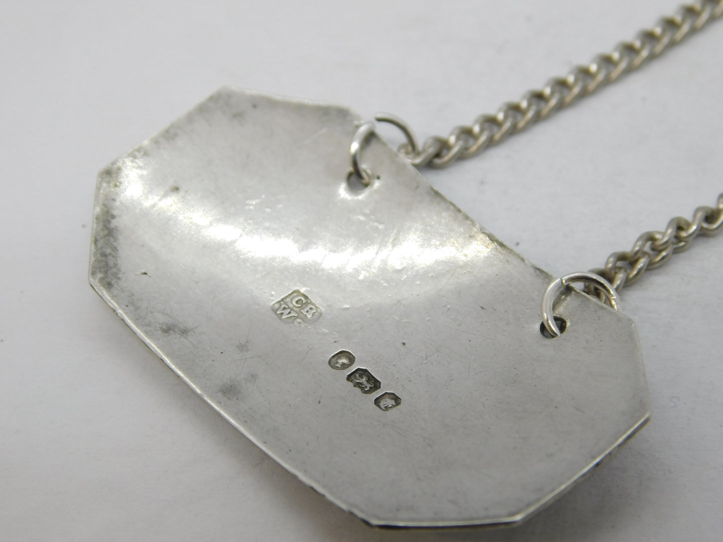 Early Victorian Sterling Silver Sherry Decanter Label Antique 1838 London