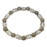 Victorian Sterling Silver Floral Choker Button Necklace Antique c1860