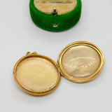 9ct Yellow Gold Floral Pattern Portrait Locket Pendant Vintage 1965 Birmingham