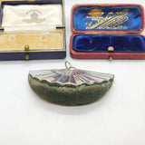 Rare Fan Shaped Sterling Silver Pin Cushion Antique 1913 Art Deco Birmingham
