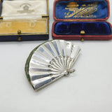 Rare Fan Shaped Sterling Silver Pin Cushion Antique 1913 Art Deco Birmingham