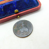 King George I Farthing Coin 1719 Fair-Poor Condition Antique Early Georgian