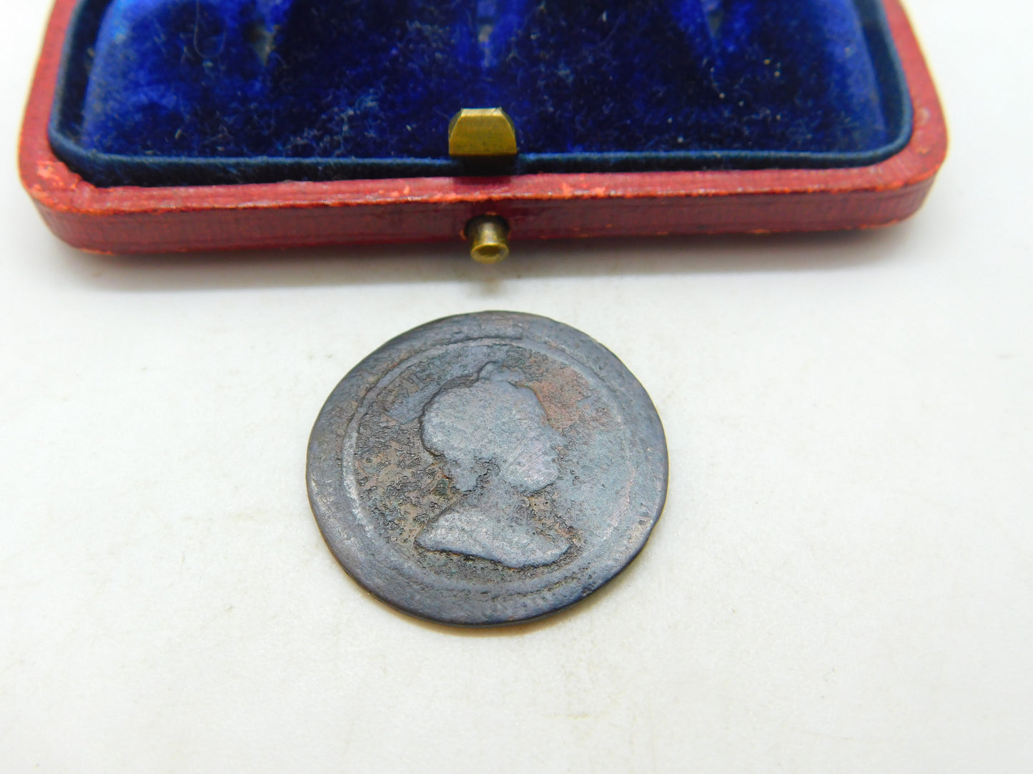 King George I Farthing Coin 1719 Fair-Poor Condition Antique Early Georgian