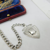 Sterling Silver Graduating Albert Link Watch Chain Antique 1897 Victorian