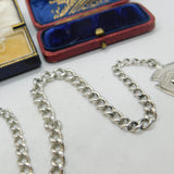 Sterling Silver Graduating Albert Link Watch Chain Antique 1897 Victorian