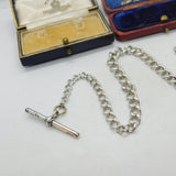 Sterling Silver Graduating Albert Link Watch Chain Antique 1897 Victorian