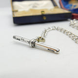 Sterling Silver Graduating Albert Link Watch Chain Antique 1897 Victorian