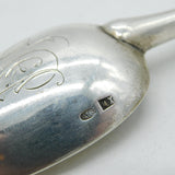 19th Century Russian Silver Monogram  Tea Caddy Spoon Antique c1880