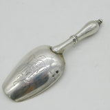 19th Century Russian Silver Monogram  Tea Caddy Spoon Antique c1880